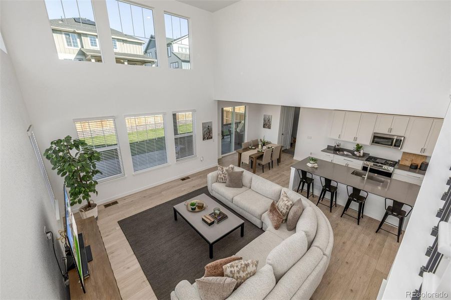 Furnished interior view inside a new home in Sunset Village: The Monarch Collection, Erie (Image 26). Furnished interior view inside a new home in Sunset Village: The Monarch Collection, Erie (Image 26).