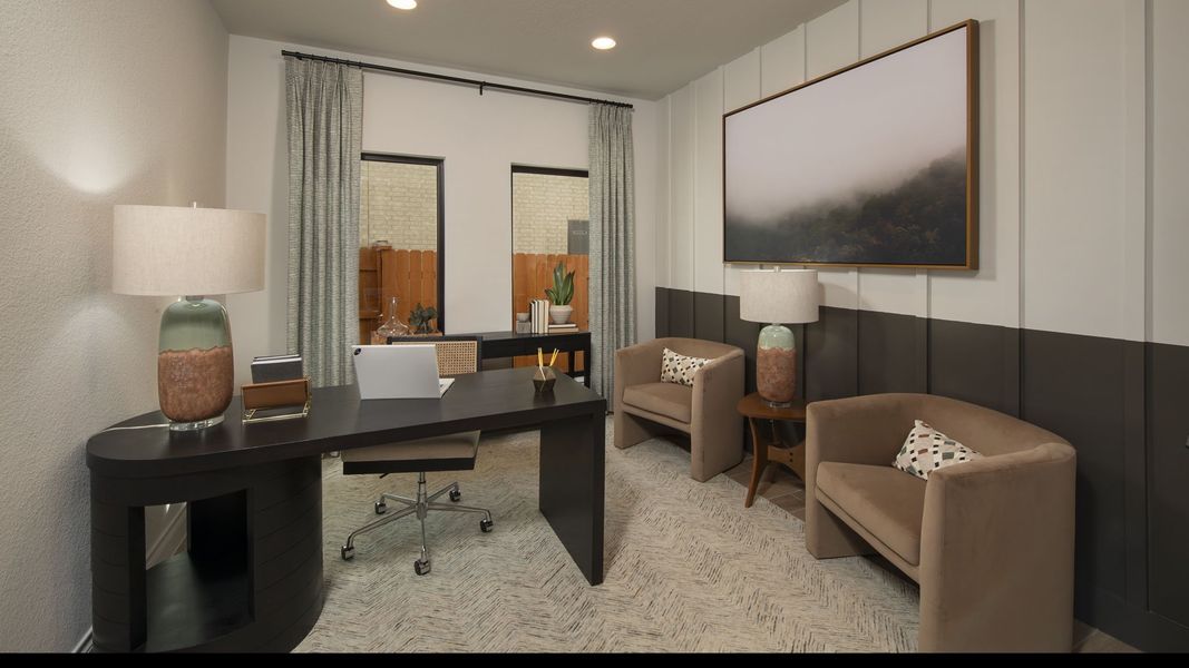 Furnished interior view inside a new home in Parkside on the River West, Georgetown (Image 10).