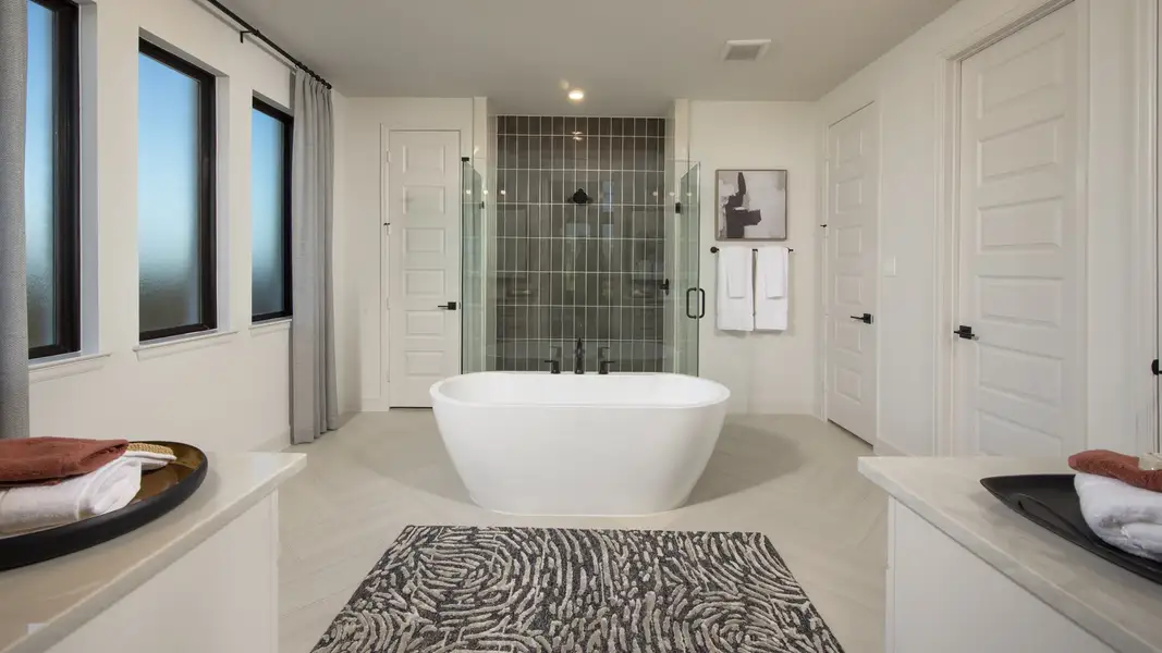 Representative furnished interior of a home built from the 3484M by Perry Homes in Hidden Canyon 55', San Antonio (Image 10).