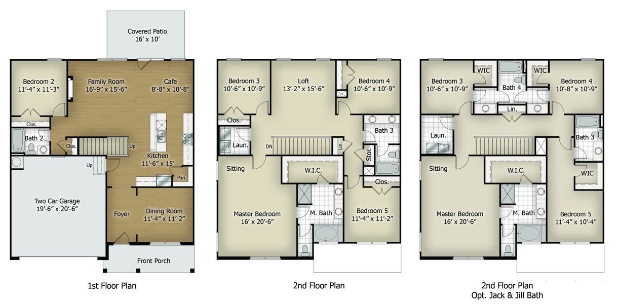 2D floor plan layout for the Brookpark by McKinley Homes in Mulberry Summit, Flowery Branch, GA (Image 3).