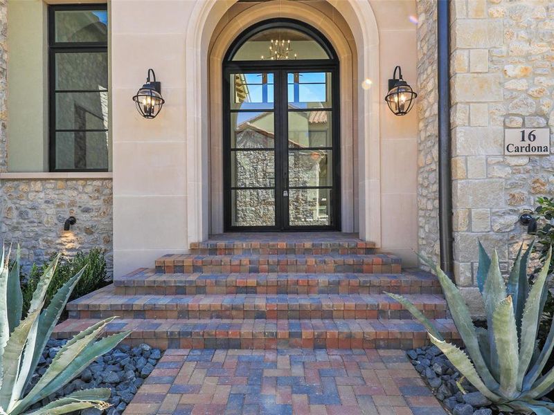 Doorway to property with french doors