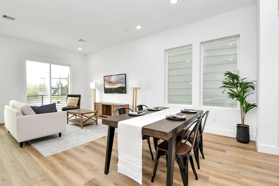 Dining room open to the living room