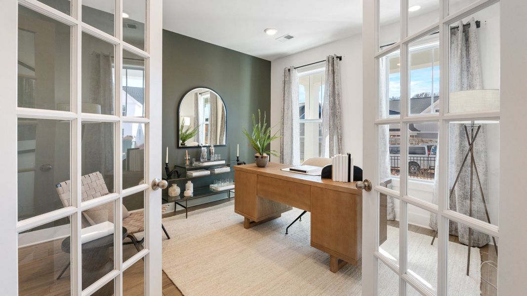 Representative furnished interior of a home built from the Drayton by DRB Homes in Pelham Crossing, Greenville (Image 15).