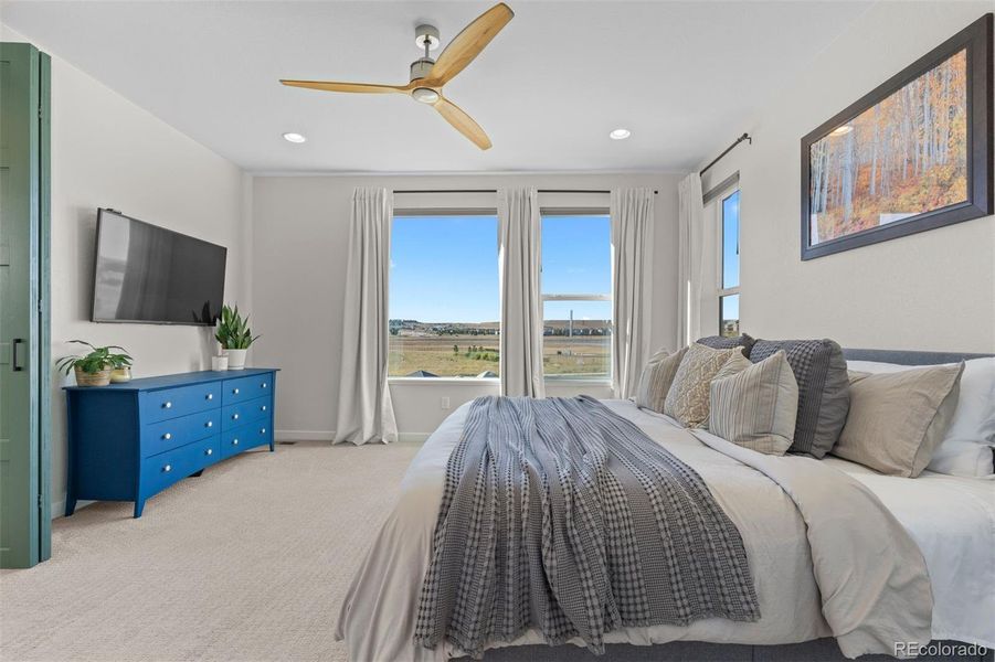 Large primary suite with special details throughout