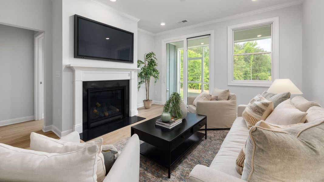 Furnished interior view inside a new home in The Courtyards at Oak Grove, Durham (Image 13).