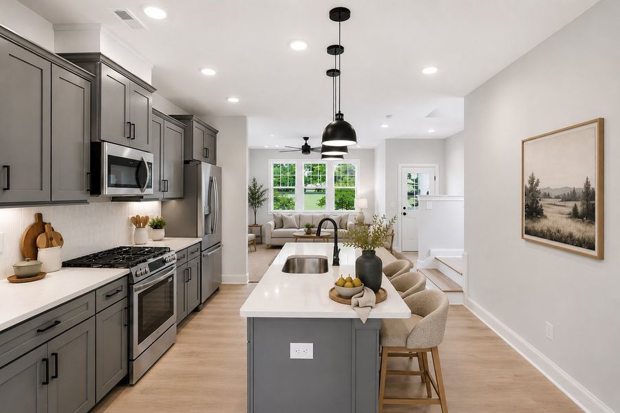 Representative furnished interior of a home built from the The Lofton by RobuckHomes in Downtown Wilmington Collective, Wilmington (Image 8).
