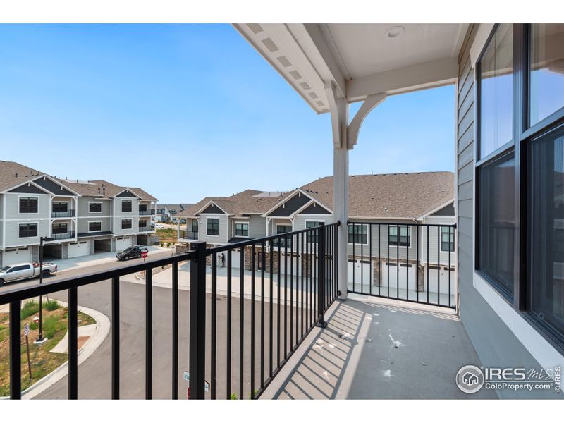 Covered deck off of living room