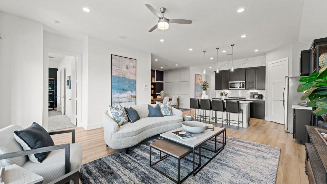Furnished interior view inside a new home in Hills of Westlake, Conroe (Image 11).
