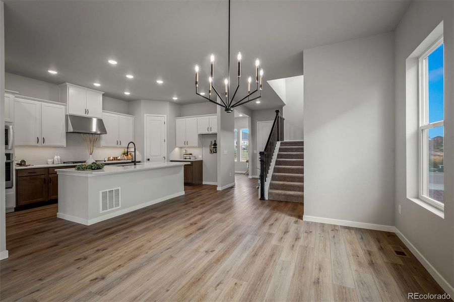 Furnished interior view inside a new home in Revel Crossing at Wolf Ranch – The Outlook Collection, Colorado Springs (Image 28).