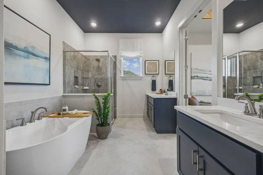 Representative furnished interior of a home built from the Dayton 50' by Chesmar Homes in Las Lomas, Forney (Image 26).