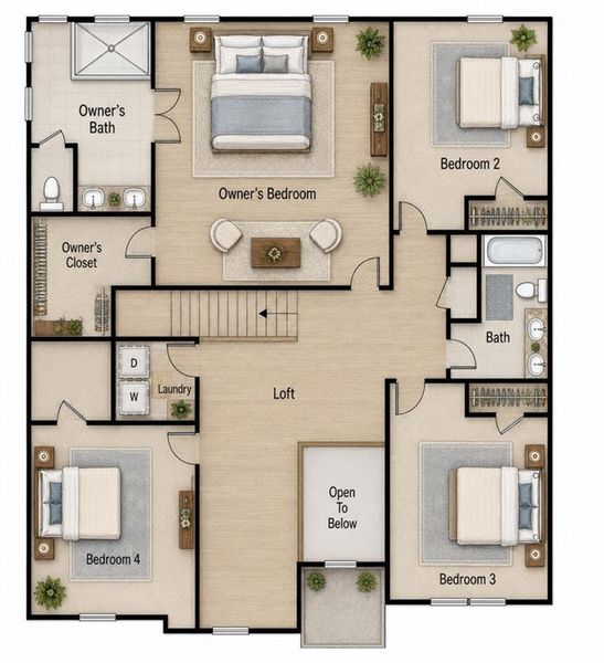 2D floor plan layout of this home in , Lawrenceville, GA (Image 5).