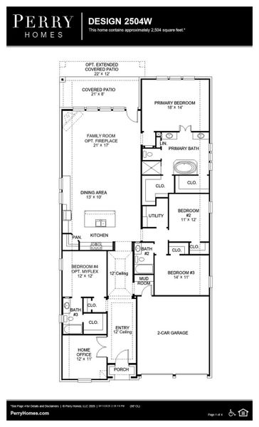 2D floor plan layout of this home in The Grand Prairie 50', Hockley, TX (Image 2).