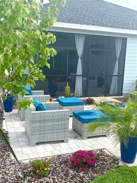 Exterior details and patio area of a home in , Ocala (Image 46).