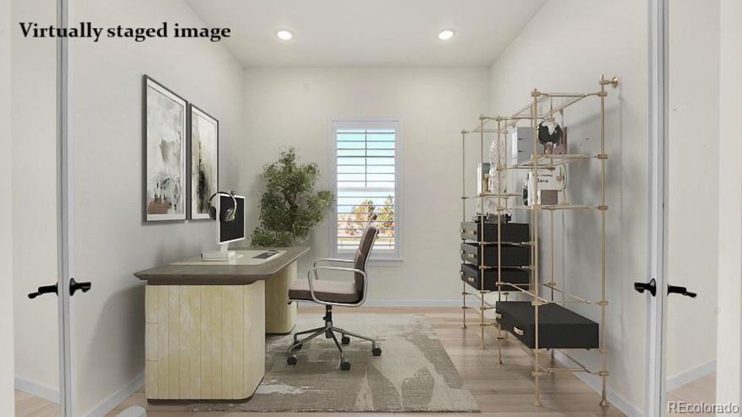 Furnished interior view inside a new home in Hilltop at Inspiration, Aurora (Image 6). Furnished interior view inside a new home in Hilltop at Inspiration, Aurora (Image 6).