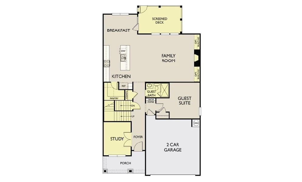 2D floor plan layout of this home in Rowland's Grant, Fuquay Varina, NC (Image 3). 2D floor plan layout of this home in Rowland's Grant, Fuquay Varina, NC (Image 3).