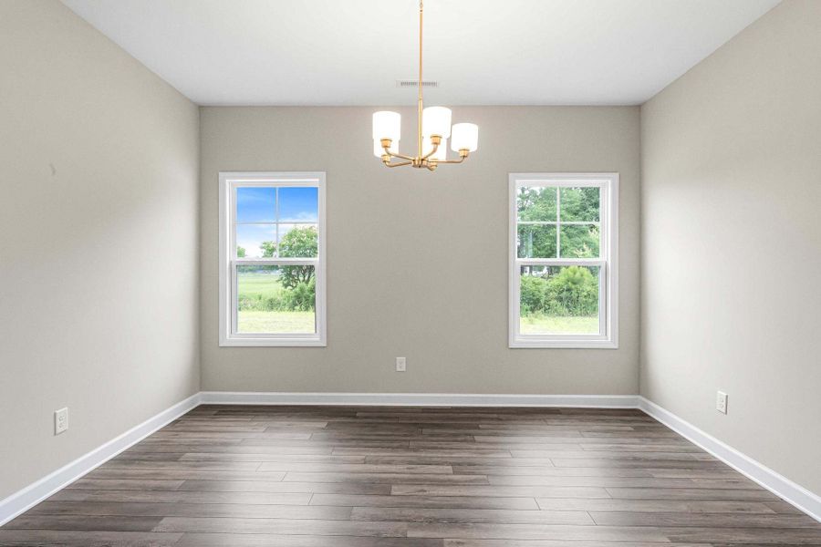 Representative unfurnished interior of a home built from the Dogwood by Caviness & Cates Communities in Maggie Way, Wendell (Image 114).