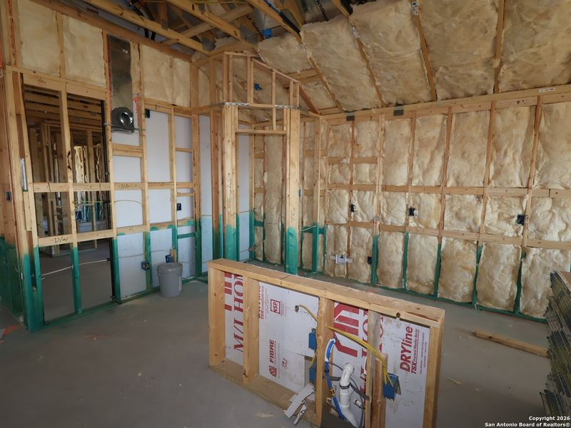 In-progress construction of a new home in Hunters Ranch, San Antonio, TX (Image 27).