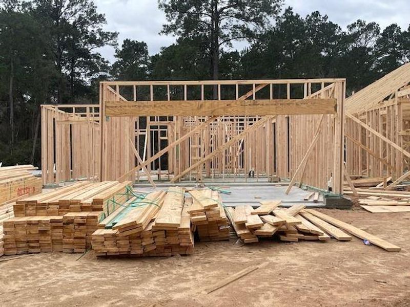 In-progress construction of a new home in Audubon, Magnolia, TX (Image 4).