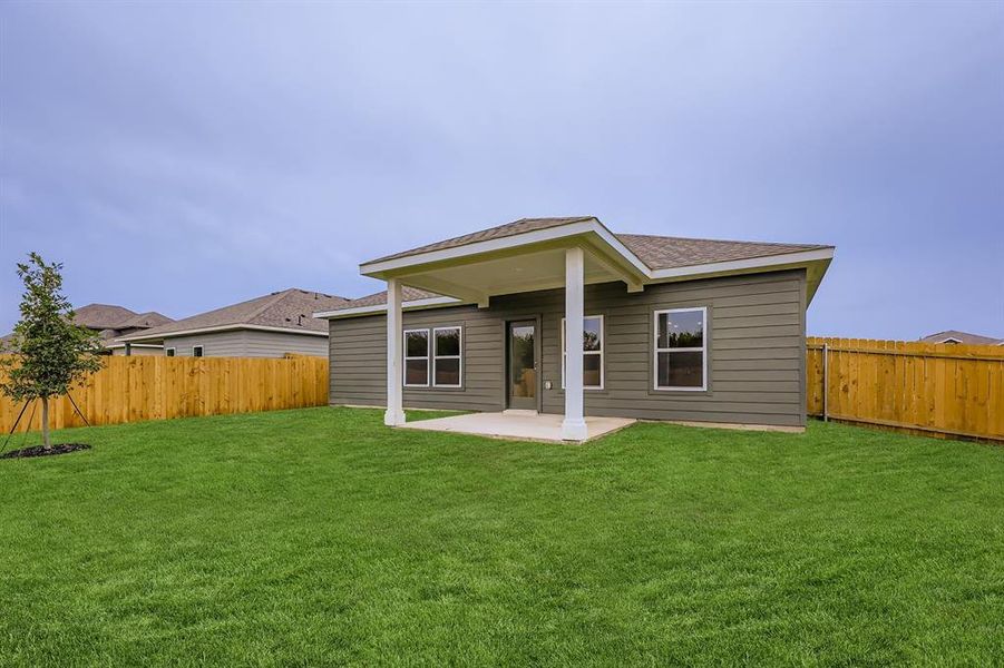 Exterior details and patio area of a home in MiraVerde, Crowley (Image 2). Exterior details and patio area of a home in MiraVerde, Crowley (Image 2).