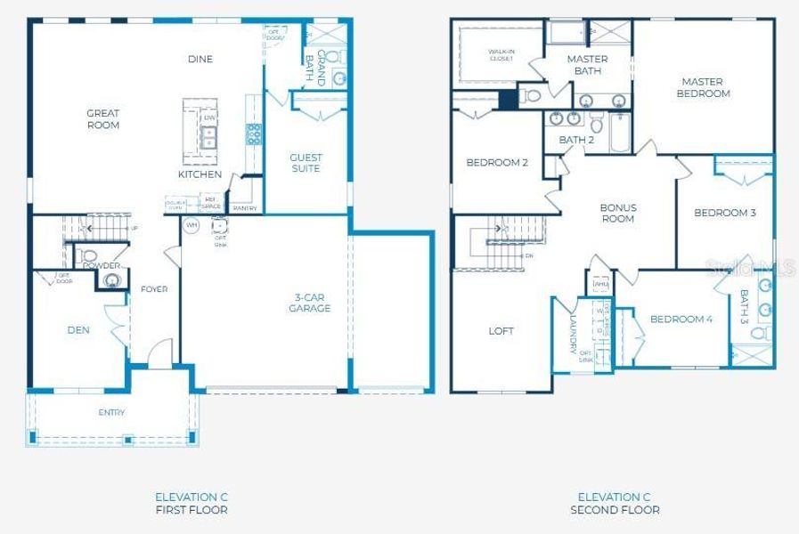 2D floor plan layout of this home in Graceland Estates, Thonotosassa, FL (Image 4).