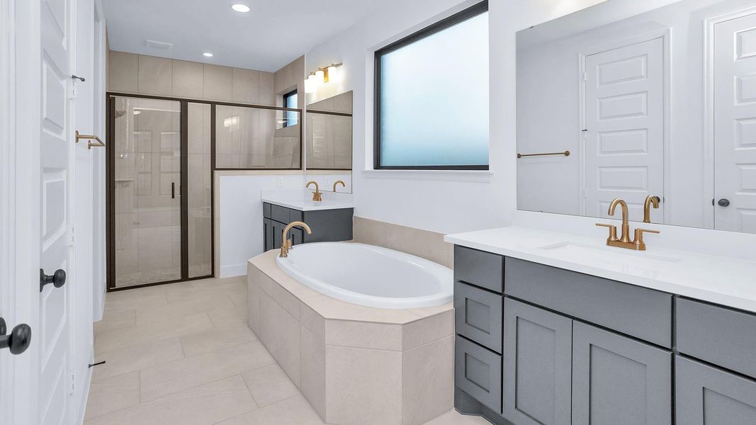 Furnished interior view inside a new home in Bridgeland, Cypress (Image 4).