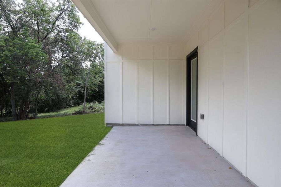 Exterior details and patio area of a home in , Fort Worth (Image 3). Exterior details and patio area of a home in , Fort Worth (Image 3).