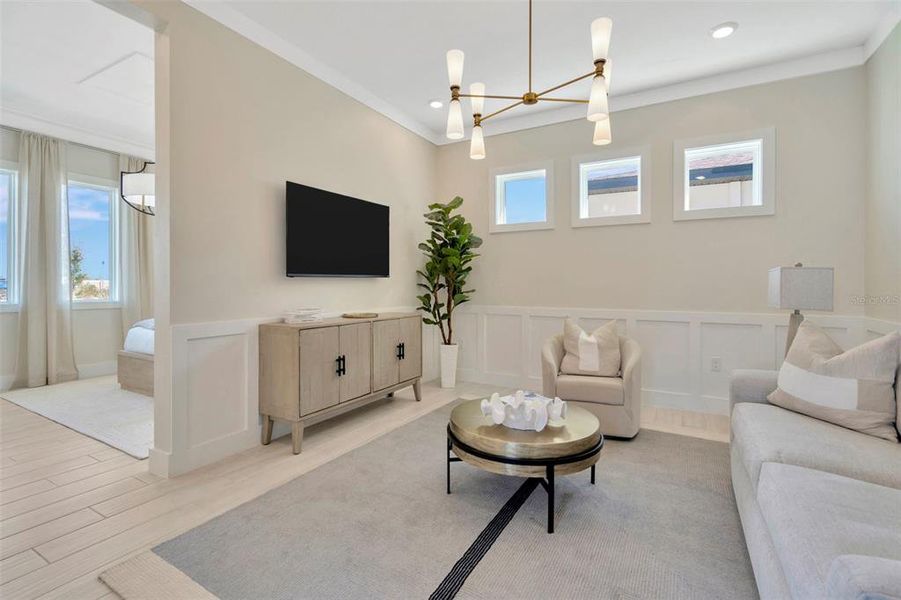 Furnished interior view inside a new home in Biscayne Landing at Seaire, Parrish (Image 37).