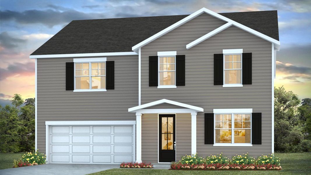 Representative exterior photo of a completed home built from the HALTON by D.R. Horton in Sheep Island, Summerville, SC (Image 20).