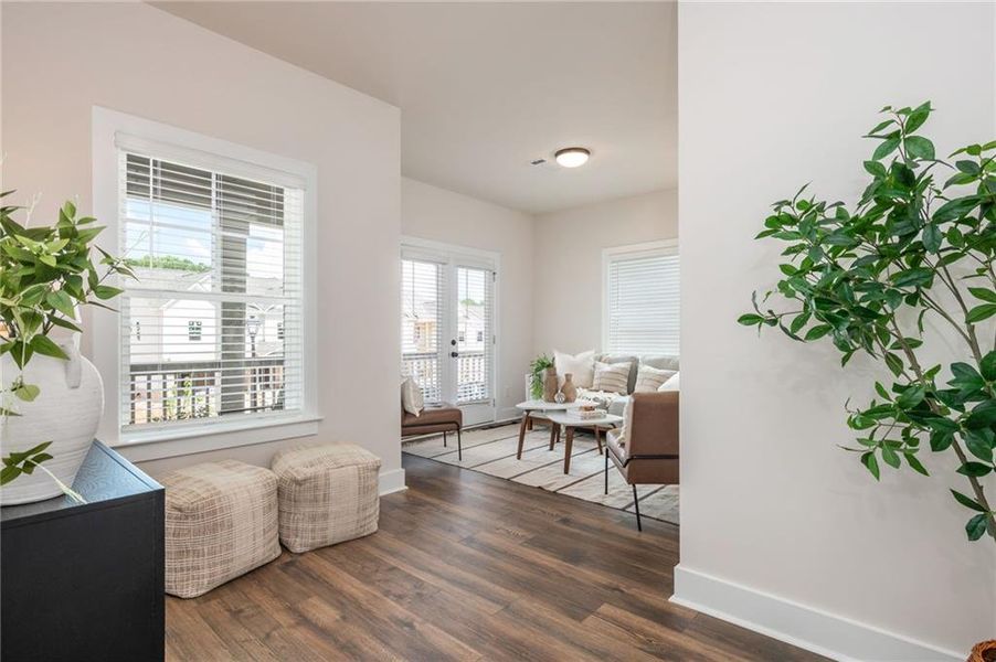 Furnished interior view inside a new home in , Flowery Branch (Image 66). Furnished interior view inside a new home in , Flowery Branch (Image 66).