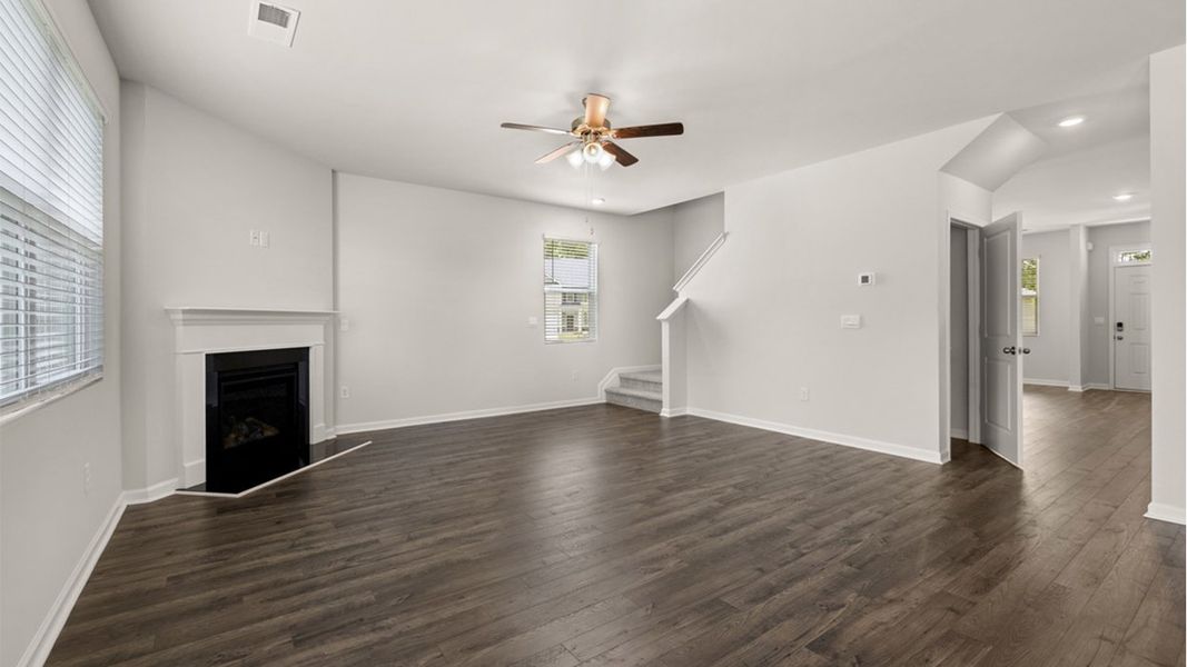Representative unfurnished interior of a home built from the Mansfield by D.R. Horton in Highland Hills, Graniteville (Image 15).