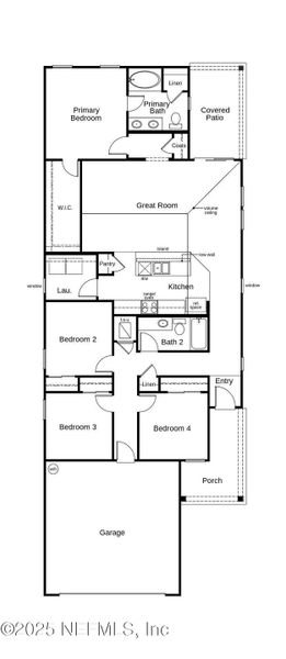 2D floor plan layout of this home in Stonecrest, St. Johns, FL (Image 4).