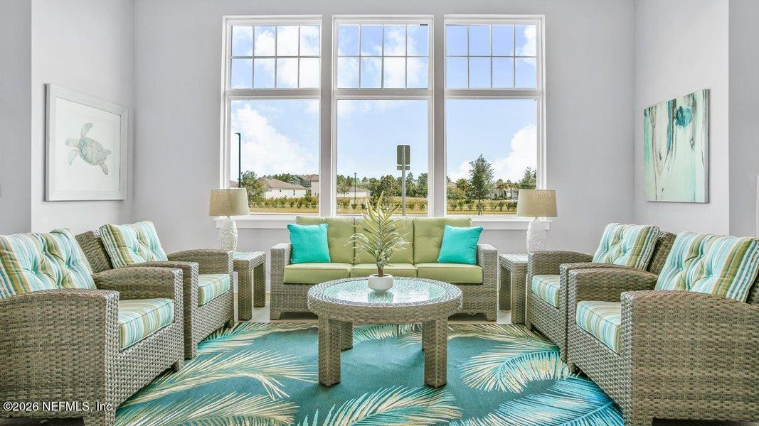 Furnished interior view inside a new home in Sawmill Branch, Palm Coast (Image 29). Furnished interior view inside a new home in Sawmill Branch, Palm Coast (Image 29).