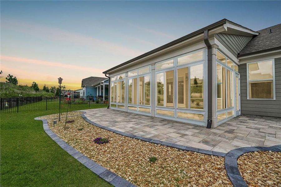 Exterior details and patio area of a home in , Hoschton (Image 32). Exterior details and patio area of a home in , Hoschton (Image 32).