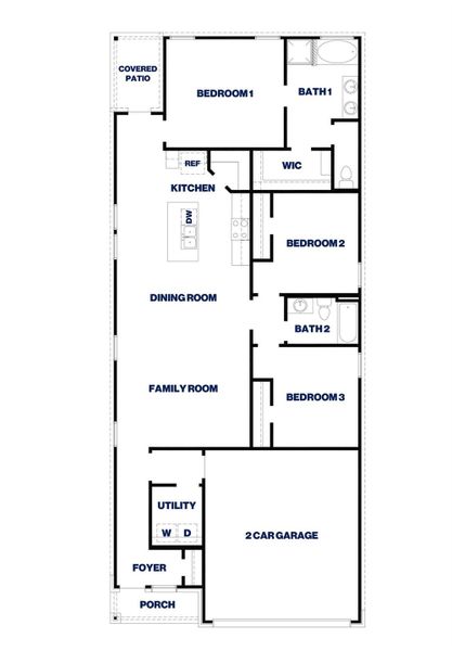 2D floor plan layout of this home in Sunterra, Katy, TX (Image 2).