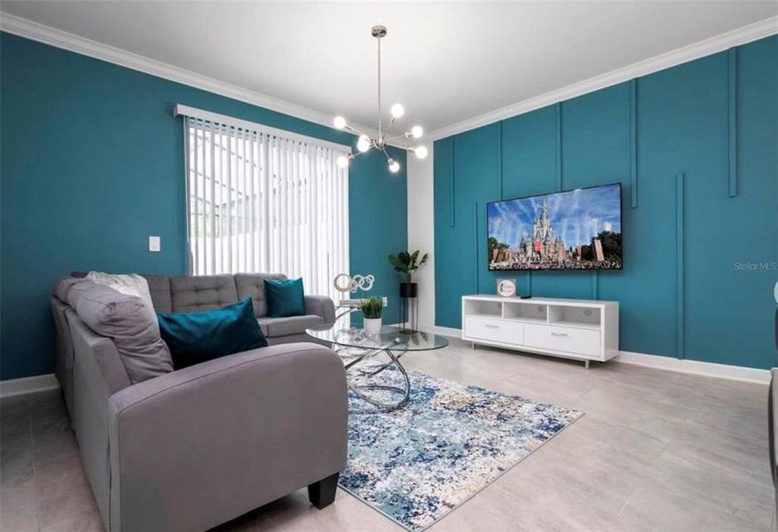 Furnished interior view inside a new home in , Kissimmee (Image 24).