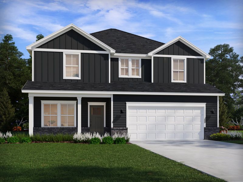 Representative exterior photo of a completed home built from the Dakota by Meritage Homes in River Ridge, Clarksville, TN (Image 1).
