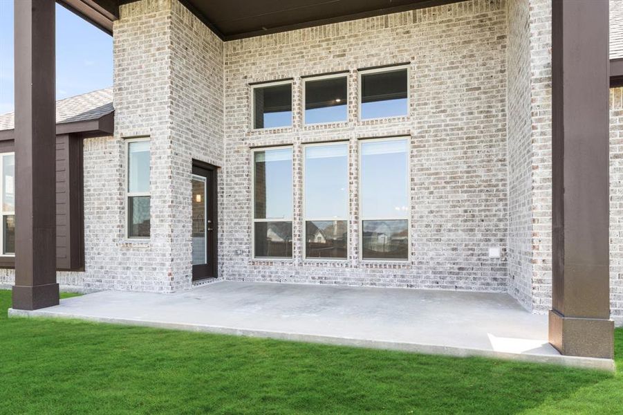 Exterior details and patio area of a home in Wildcat Ridge, Godley (Image 27). Exterior details and patio area of a home in Wildcat Ridge, Godley (Image 27).