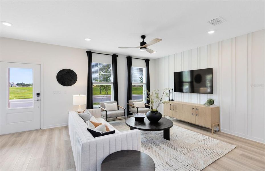 Furnished interior view inside a new home in Silverleaf Oaks, Winter Garden (Image 4). Furnished interior view inside a new home in Silverleaf Oaks, Winter Garden (Image 4).