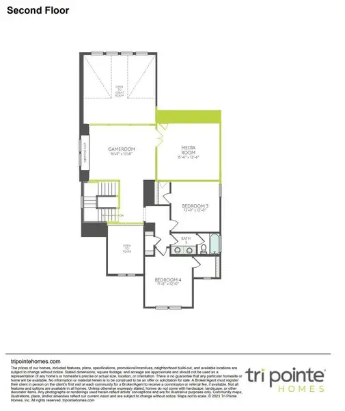 2D floor plan layout of this home in Mason Woods, Cypress, TX (Image 4).
