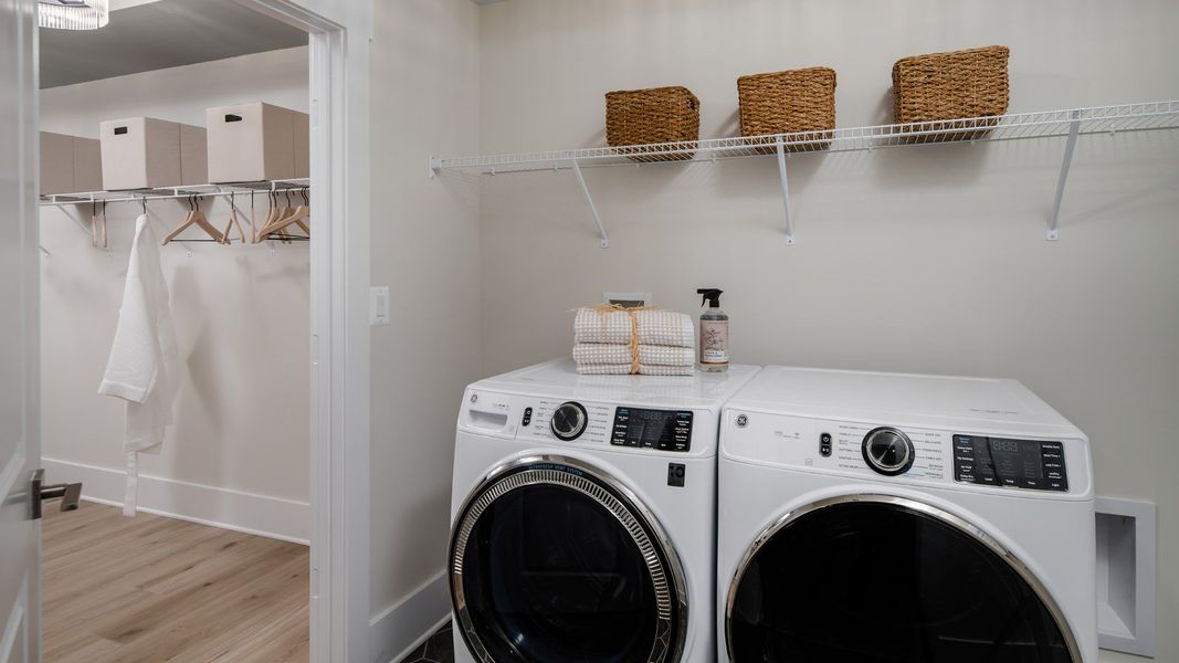 Brook Run Villas by DRB Elevate in Fort Mill SC - Laundry room connected to the walk-in closet