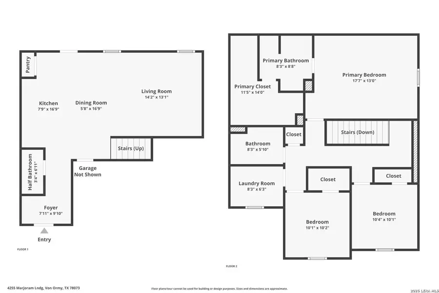 2D floor plan layout of this home in Preserve at Medina, Von Ormy, TX (Image 3).