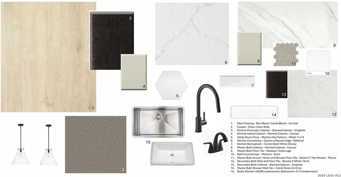 Sample of building materials used in homes in Davis Ranch, San Antonio (Image 4).