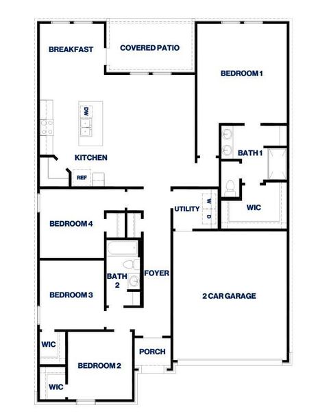 2D floor plan layout of this home in The Canopies, Splendora, TX (Image 2). 2D floor plan layout of this home in The Canopies, Splendora, TX (Image 2).