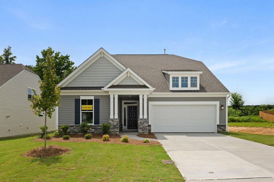 Front exterior of a new home in Hopewell Garden, Winston-Salem, NC, highlighting curb appeal (Image 1).