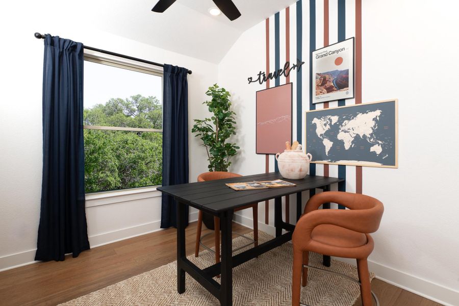 Representative furnished interior of a home built from the Mila by Tri Pointe Homes in Discovery Collection at The Meadows, Krum (Image 5).