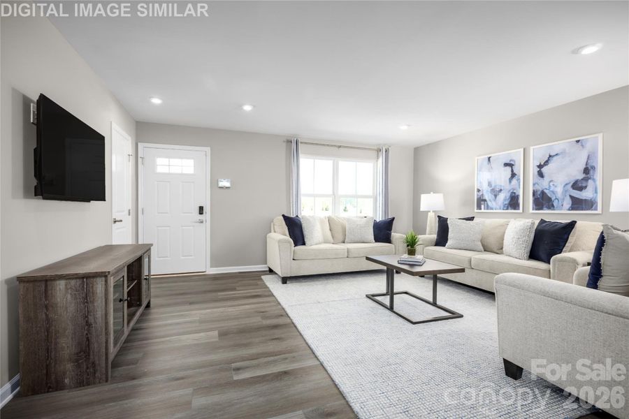 Furnished interior view inside a new home in Bozardt Farms, Charlotte (Image 7).