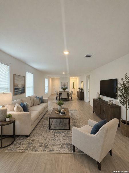 Furnished interior view inside a new home in Crescent Hills: Stonehill Collection, San Antonio (Image 4).