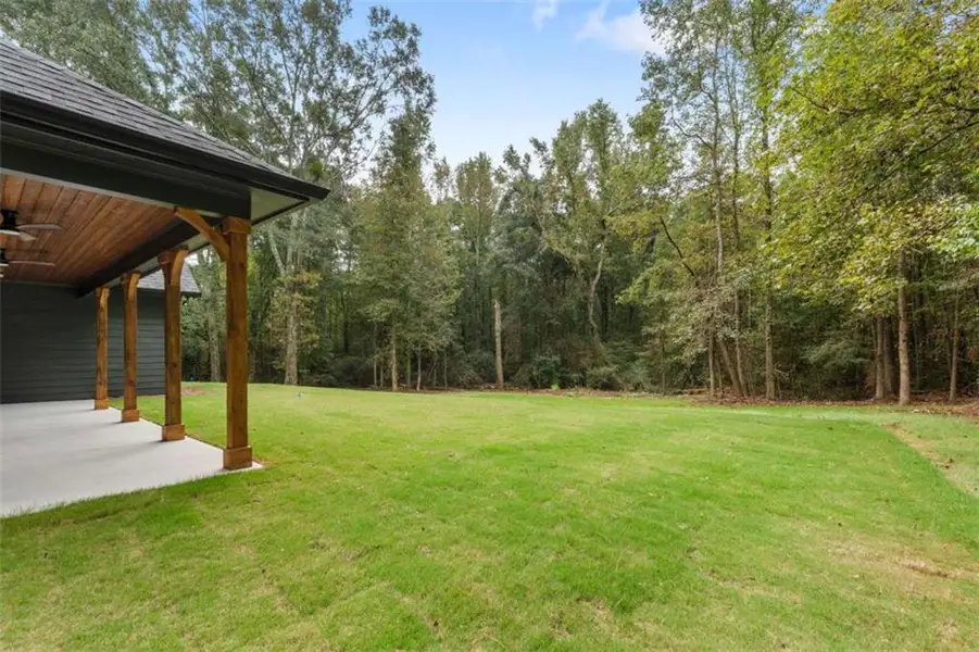 Exterior details and patio area of a home in , Bowdon (Image 29).