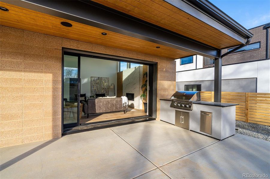 Covered patio with outdoor kitchen Covered patio with outdoor kitchen