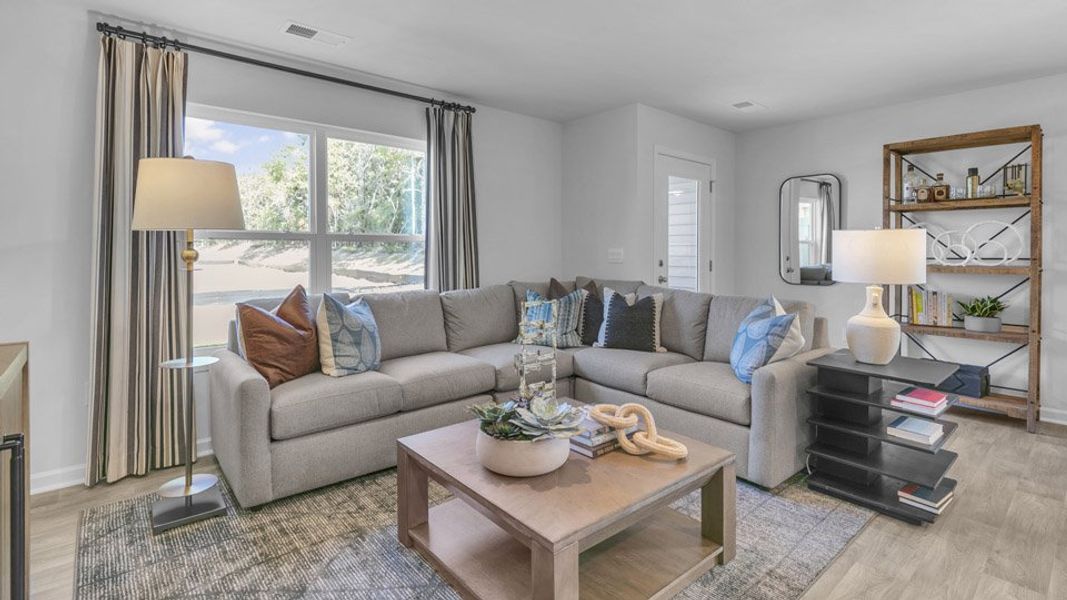 Furnished interior view inside a new home in The Townes at Hunter Hill, Rocky Mount (Image 13).